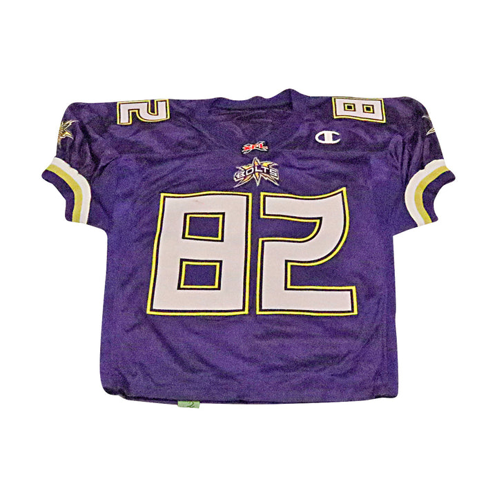 Quincy Jackson Birmingham Thunderbolts 2001 Game Used Home Jersey Size 52 Short