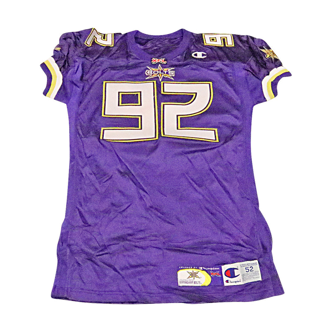 Kyle Schroeder Birmingham Thunderbolts 2001 Game Used Home Jersey Size 52 +2
