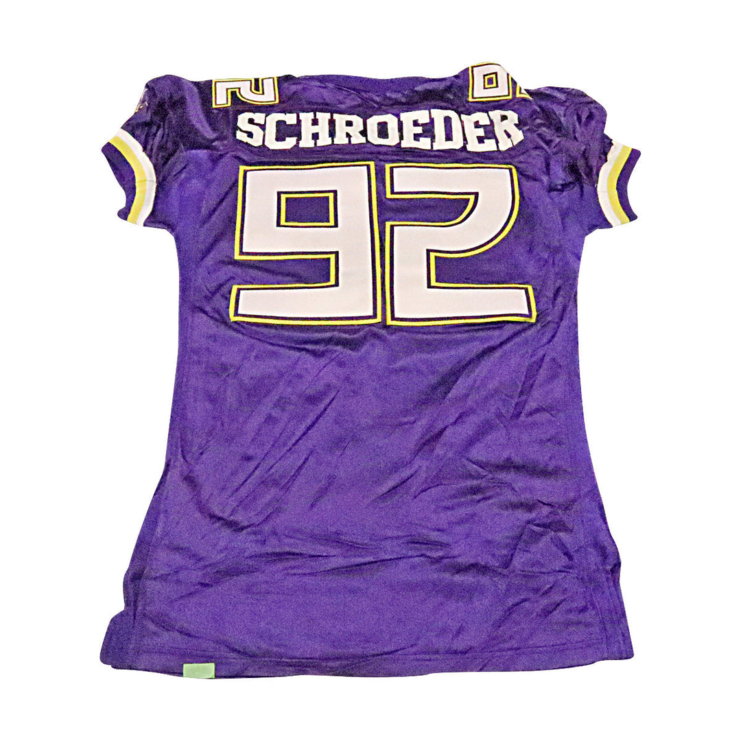 Kyle Schroeder Birmingham Thunderbolts 2001 Game Used Home Jersey Size 52 +2