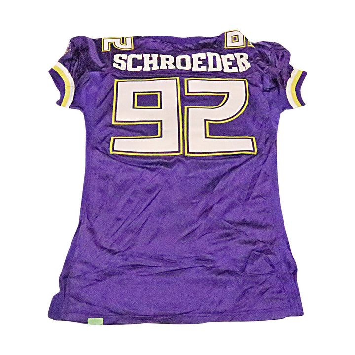 Kyle Schroeder Birmingham Thunderbolts 2001 Game Used Home Jersey Size 52 +2