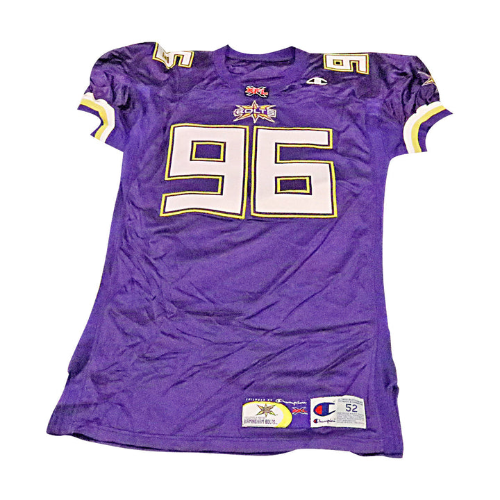 Jimmy Brumbaugh Birmingham Thunderbolts 2001 Game Used Home Jersey Size 52 +2