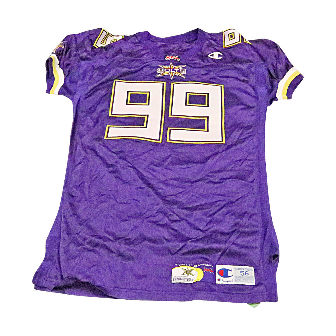 Eric Kerley Birmingham Thunderbolts 2001 Game Used Home Jersey Size 56 +2