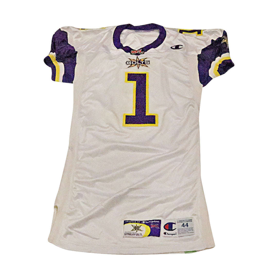 Birmingham Thunderbolts 2001 #1 Team Issued Away Jersey Size 44+2
