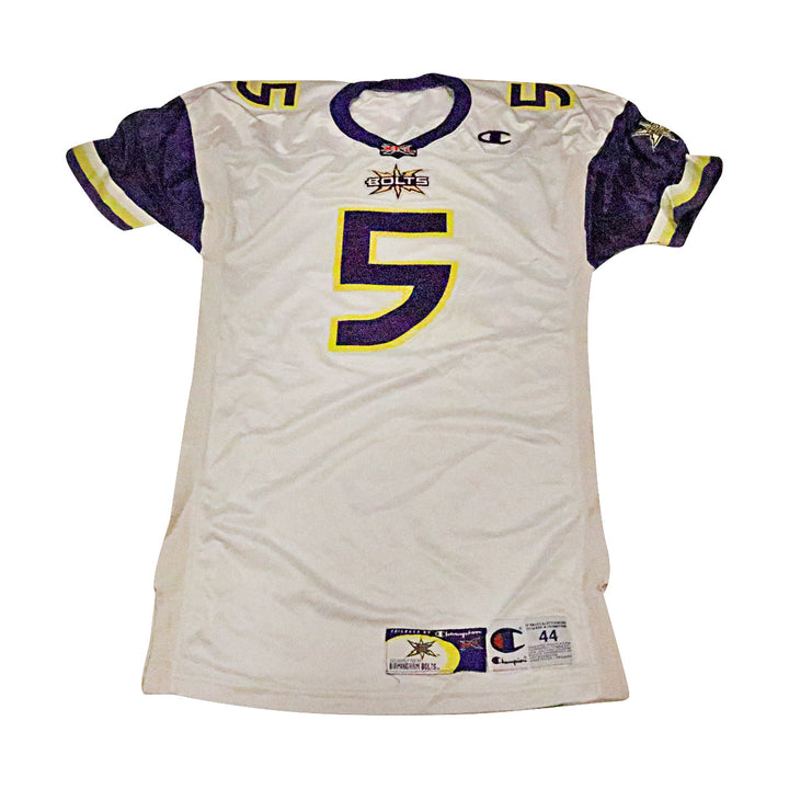 Brad Palazzo Birmingham Thunderbolts 2001 Game Used Away Jersey Size 44 +2