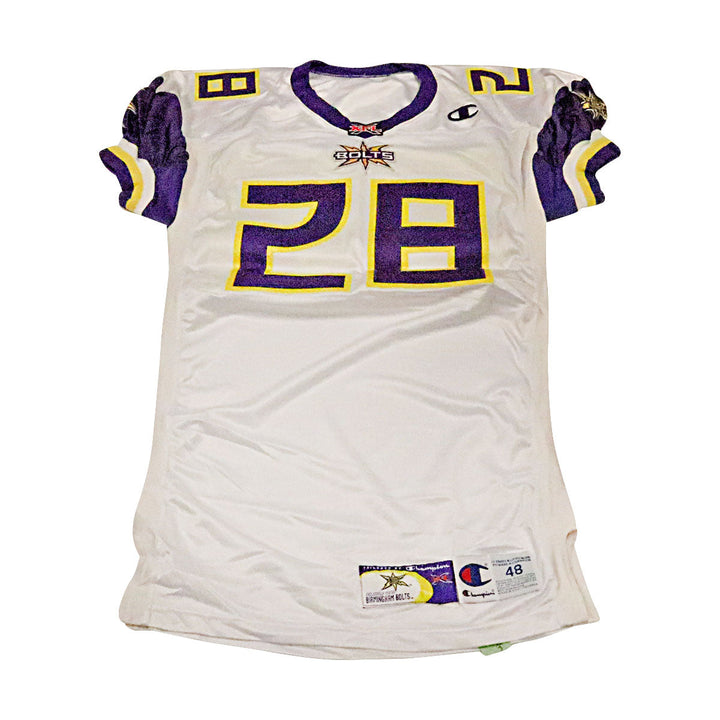 Birmingham Thunderbolts 2001 #28 Team Issued Away Jersey Size 48 +2