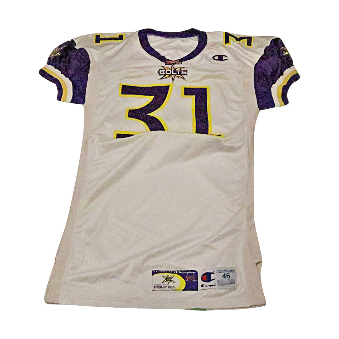 Duane Butler Birmingham Thunderbolts 2001 Game Used Away Jersey Size 46 +2