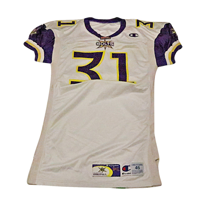 Duane Butler Birmingham Thunderbolts 2001 Game Used Away Jersey Size 46 +2