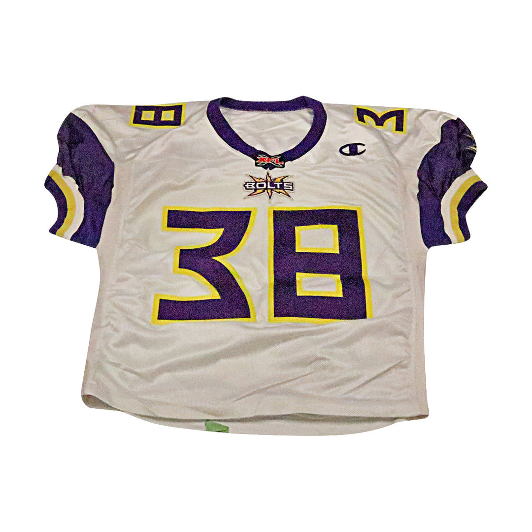 Calvin Jackson Birmingham Thunderbolts 2001 Game Used Away Jersey Size 50 Short