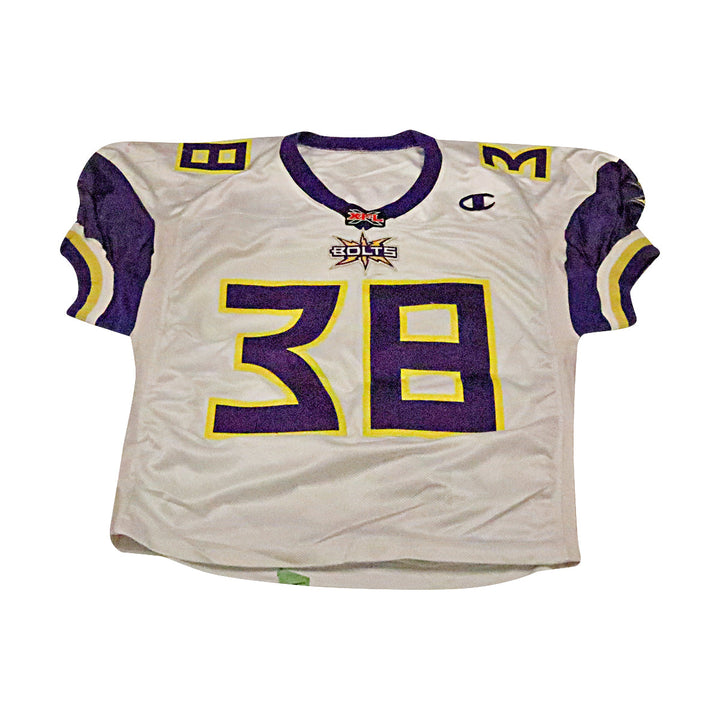 Calvin Jackson Birmingham Thunderbolts 2001 Game Used Away Jersey Size 50 Short