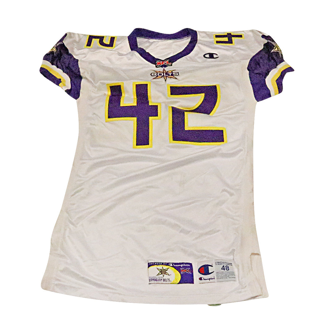 Birmingham Thunderbolts 2001 #42 Team Issued Away Jersey Size 48 +2