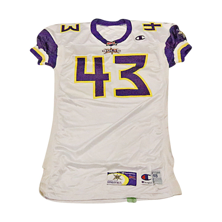Birmingham Thunderbolts 2001 #43 Team Issued Away Jersey Size 48 +2