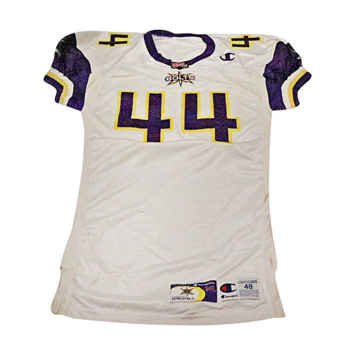 Fred Perry Birmingham Thunderbolts 2001 Game Used Away Jersey Size 48 +2