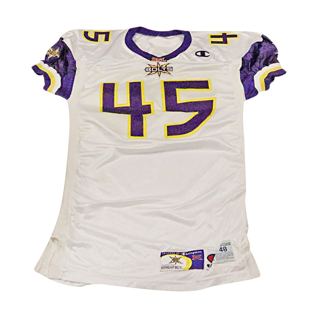 Birmingham Thunderbolts 2001 #45 Team Issued Away Jersey Size 48 +2