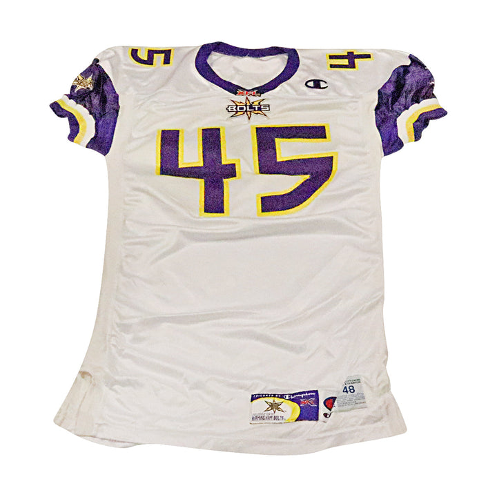 Birmingham Thunderbolts 2001 #45 Team Issued Away Jersey Size 48 +2