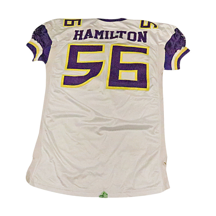Malcolm Hamilton Birmingham Thunderbolts 2001 Game Used Away Jersey Size 52 +2