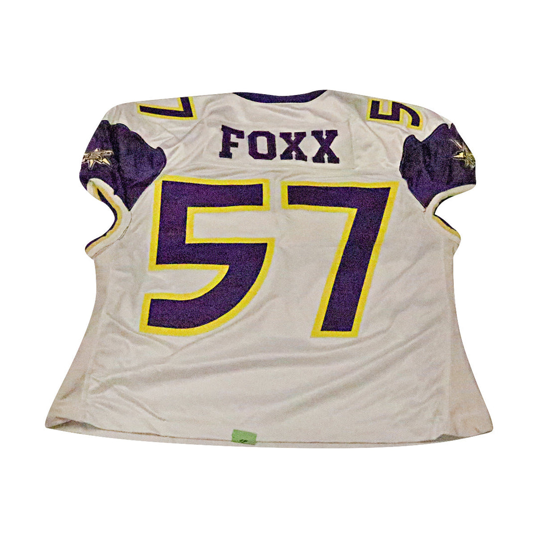 Dion Foxx Birmingham Thunderbolts 2001 Game Used Away Jersey Size 52 Short