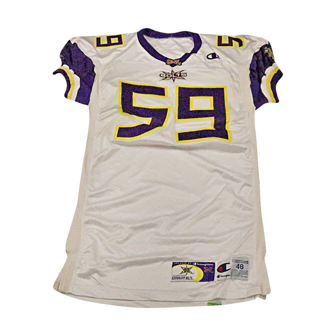 Heiner Birmingham Thunderbolts 2001 Game Used Away Jersey Size 48 +2