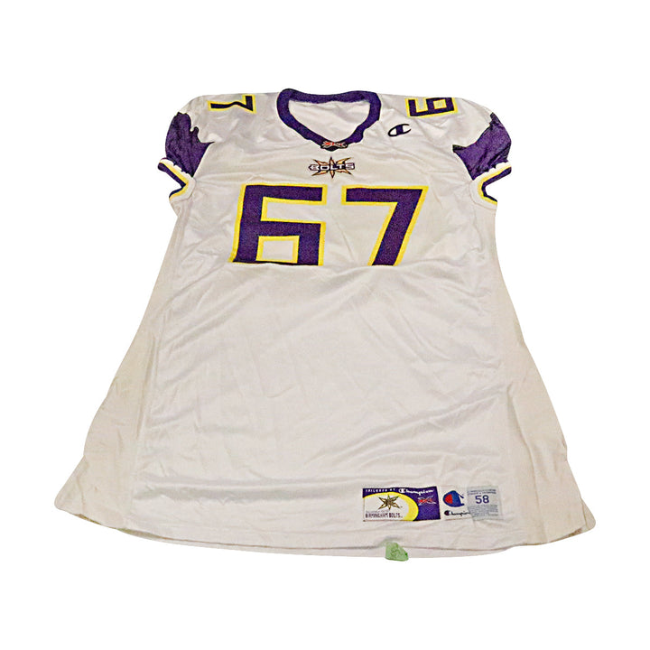 Birmingham Thunderbolts 2001 #67 Team Issued Away Jersey Size 58 +2 Linemen Cut