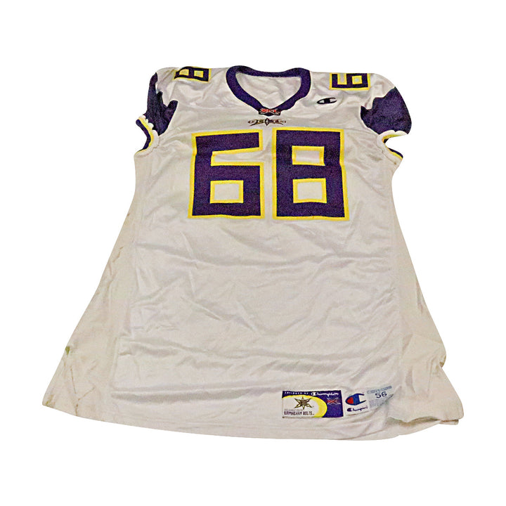 Birmingham Thunderbolts 2001 #68 Team Issued Away Jersey Size 56 +2 Linemen Cut