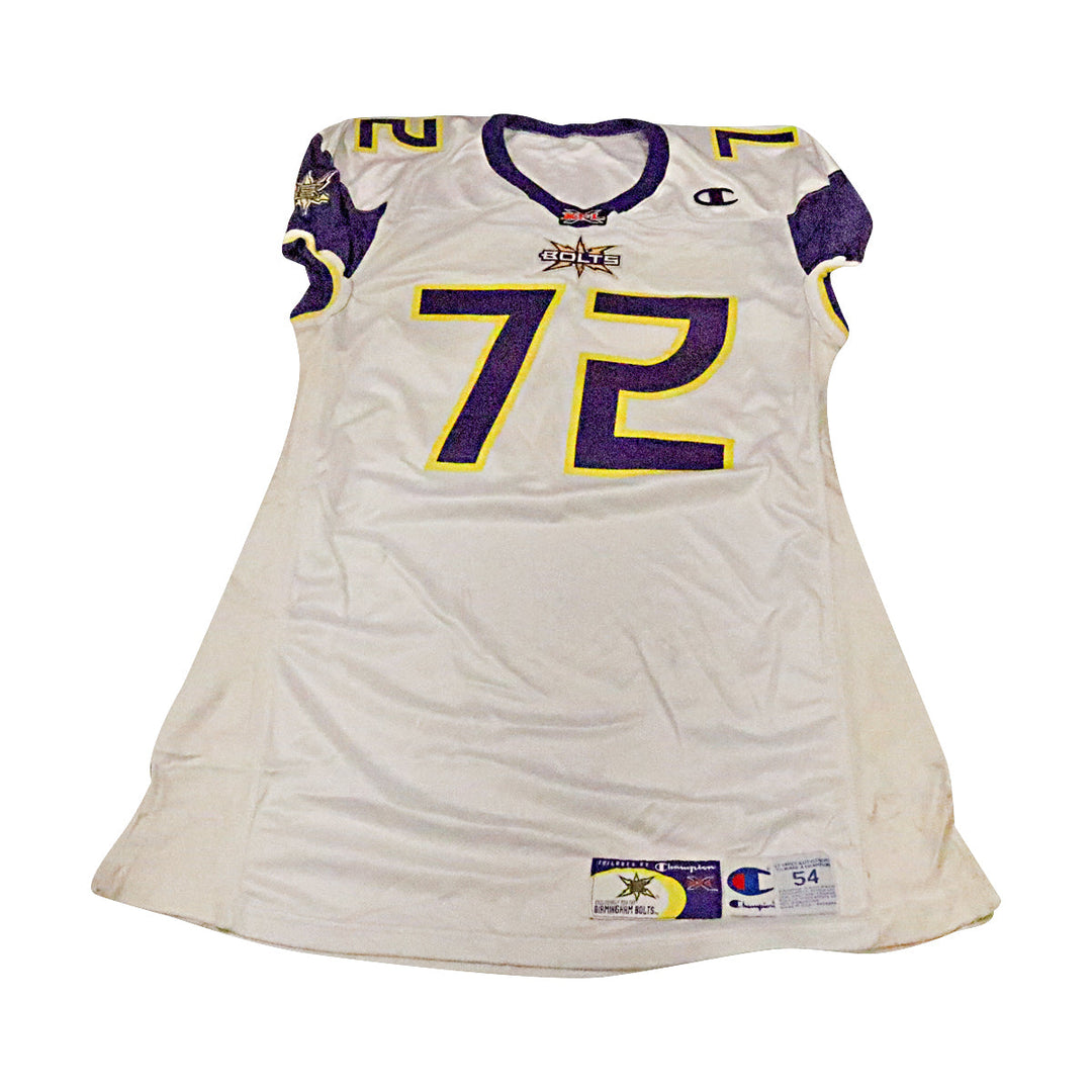 Hass Birmingham Thunderbolts 2001 Game Used Away Jersey Size 54 +2 Linemen Cut
