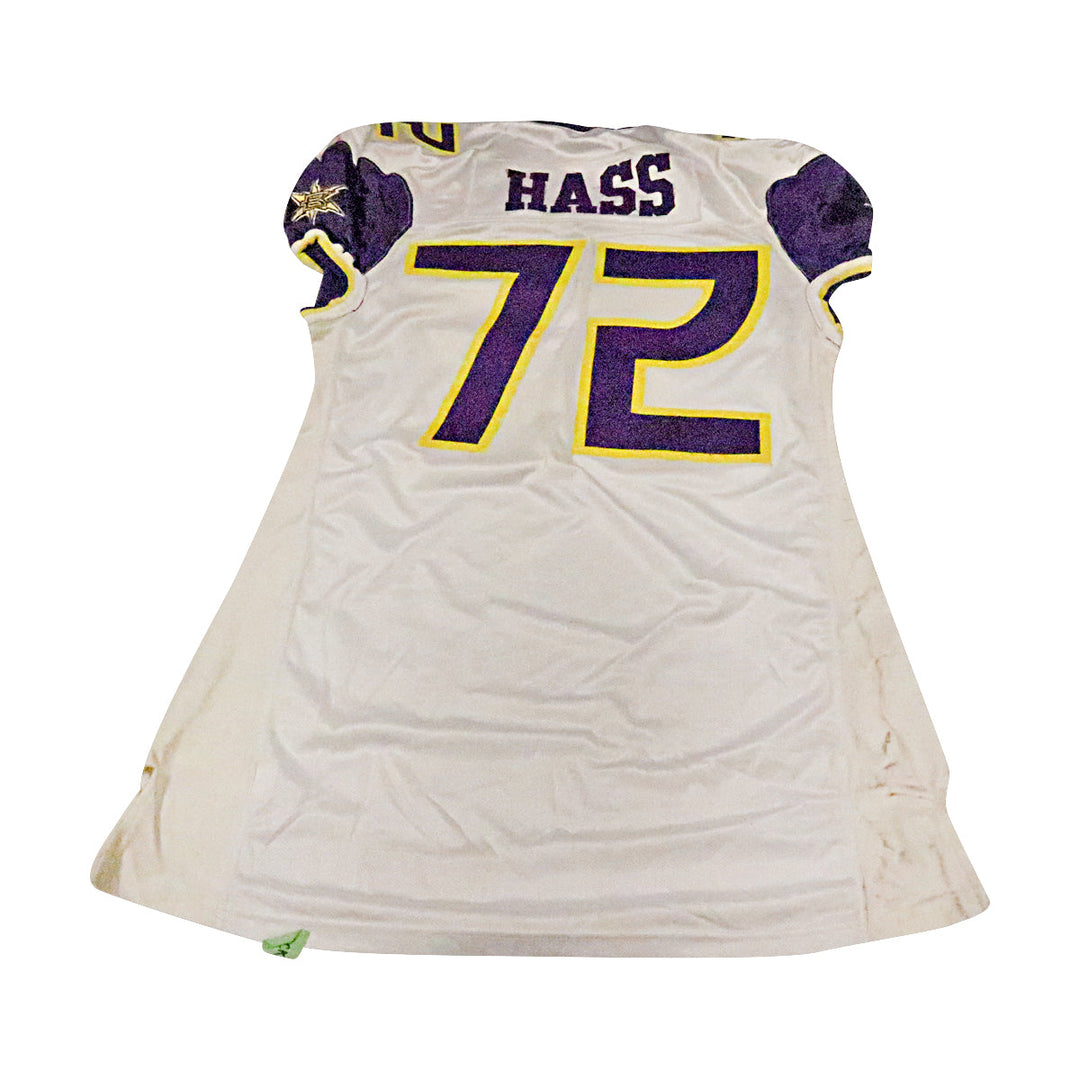 Hass Birmingham Thunderbolts 2001 Game Used Away Jersey Size 54 +2 Linemen Cut