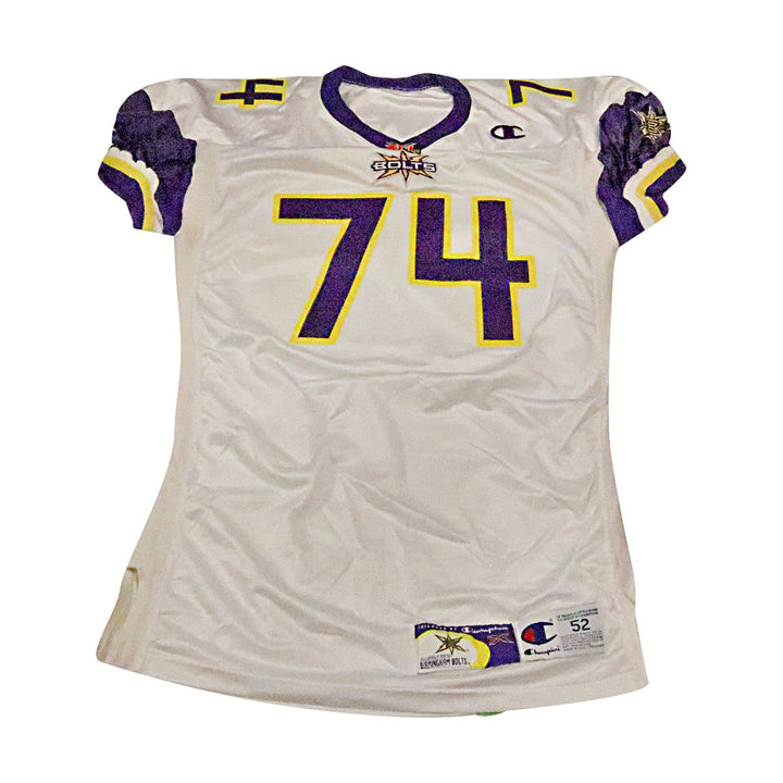 Chase Raynock Birmingham Thunderbolts 2001 Game Used Away Jersey Size 52 +2