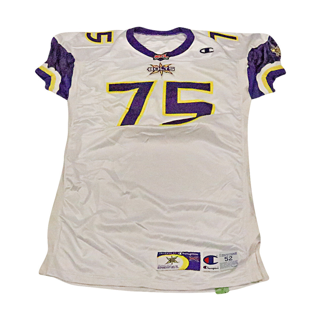 Birmingham Thunderbolts 2001 #75 Team Issued Away Jersey Size 52 +2