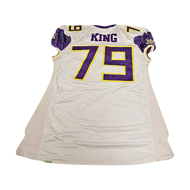 Ed King Birmingham Thunderbolts 2001 Game Used Away Jersey Size 58 +2 Linemen Cut