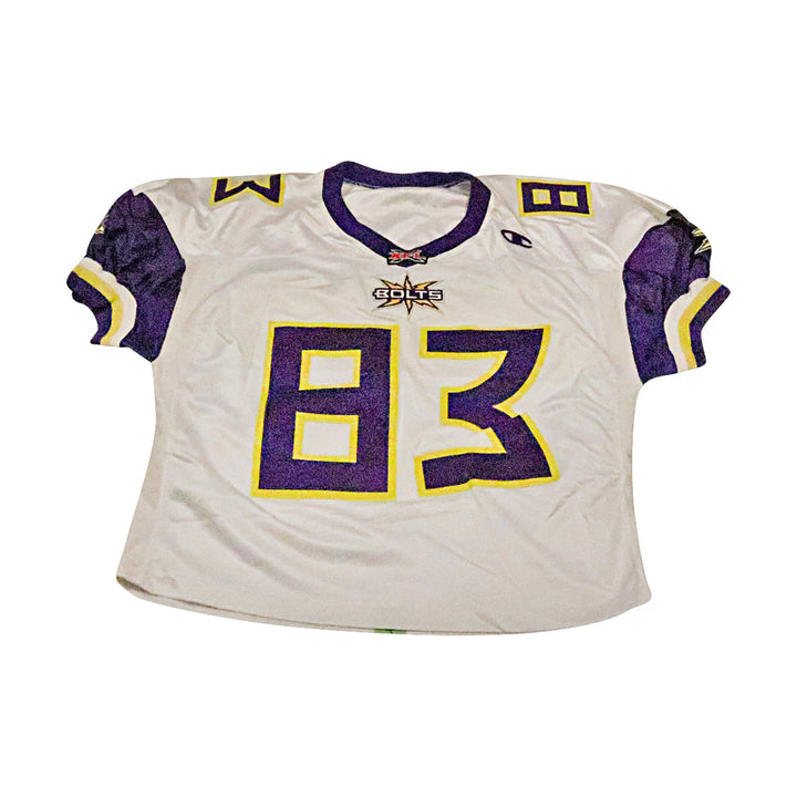 Reggie Johnson Birmingham Thunderbolts 2001 Game Used Away Jersey Size 54 Short