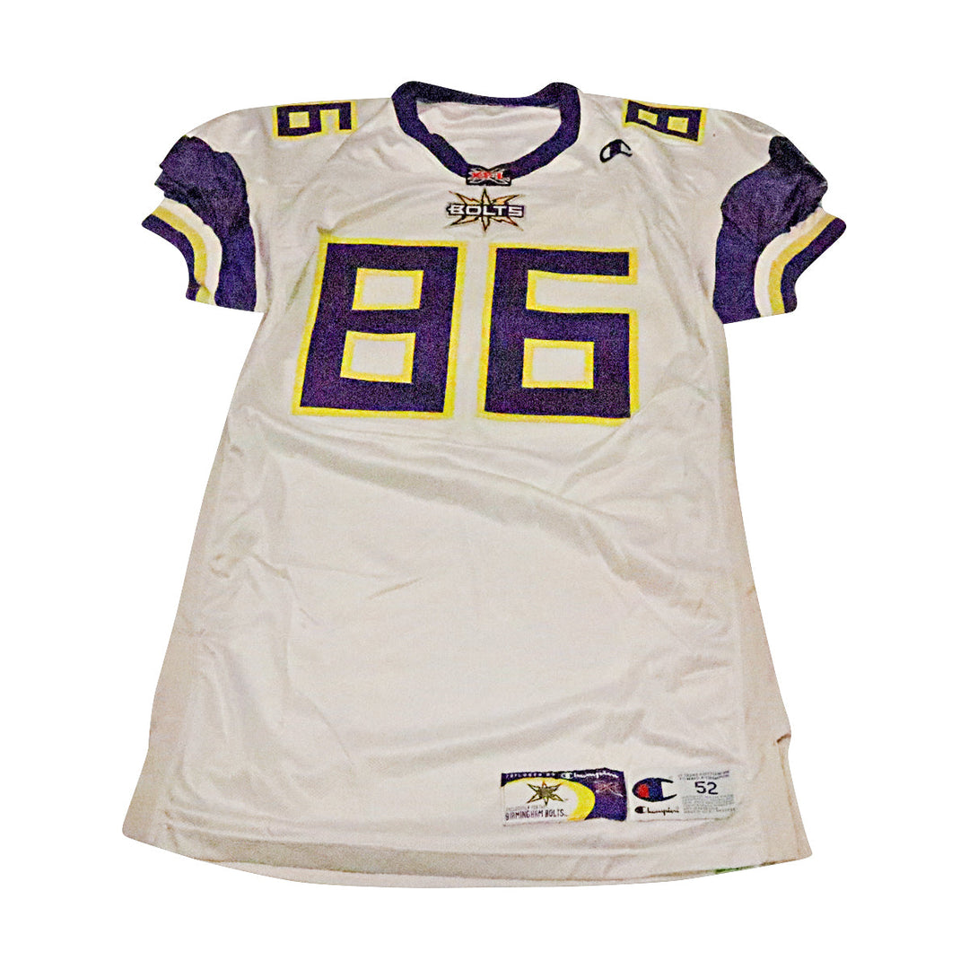Ed Smith Birmingham Thunderbolts 2001 Game Used Away Jersey Size 52 +2