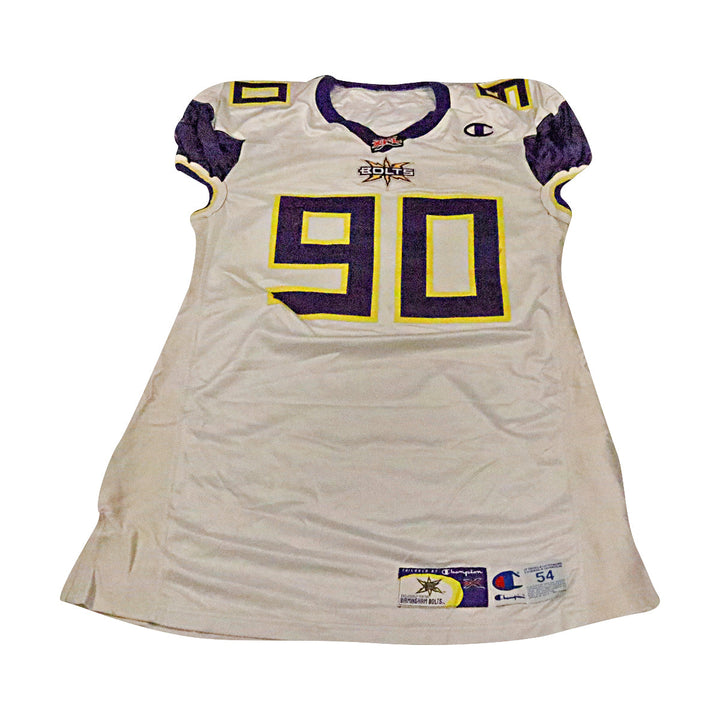 Jarett Loggins Birmingham Thunderbolts 2001 Game Used Away Jersey Size 54 +2