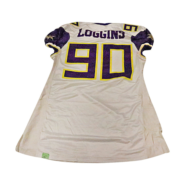 Jarett Loggins Birmingham Thunderbolts 2001 Game Used Away Jersey Size 54 +2
