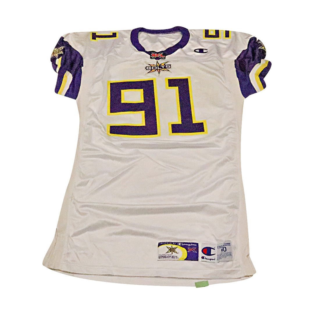 Birmingham Thunderbolts 2001 #91 Game Used Away Jersey Size 50 +2