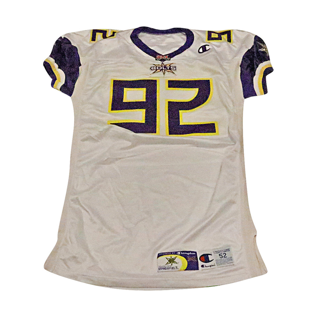 Kyle Schroeder Birmingham Thunderbolts 2001 Game Used Away Jersey Size 52 +2