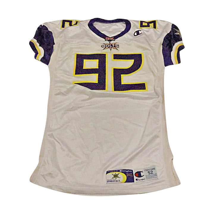 Kyle Schroeder Birmingham Thunderbolts 2001 Game Used Away Jersey Size 52 +2