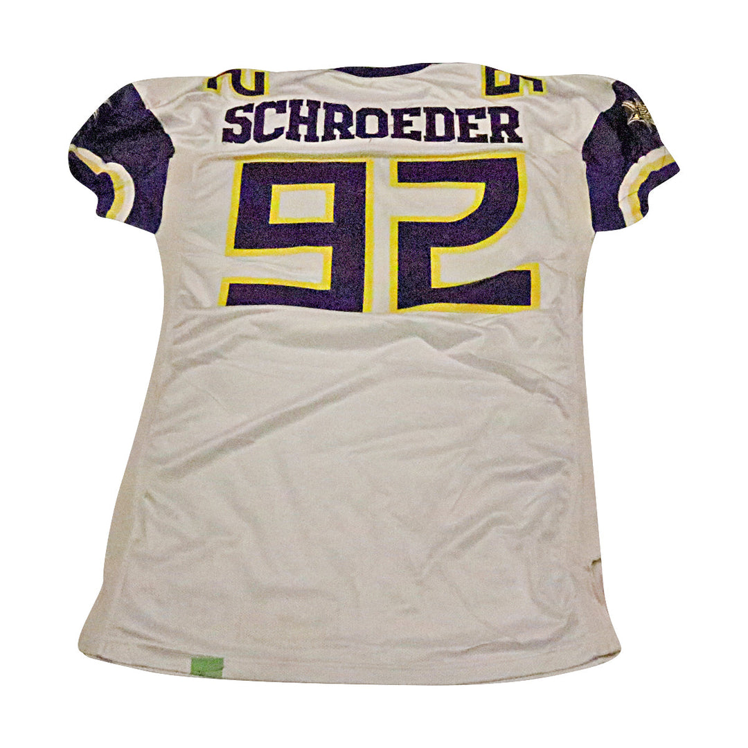 Kyle Schroeder Birmingham Thunderbolts 2001 Game Used Away Jersey Size 52 +2