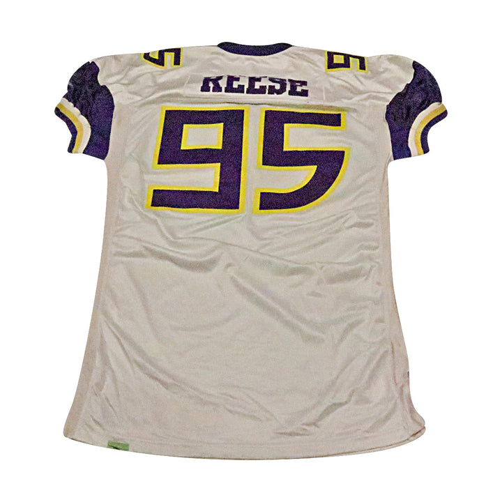 Quinton Reese Birmingham Thunderbolts 2001 Game Used Away Jersey Size 54 +2