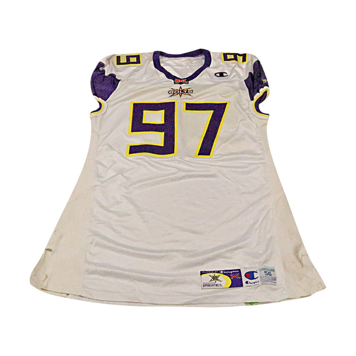 Birmingham Thunderbolts 2001 #97 Team Issued Away Jersey Size 56 +2 Linemen Cut