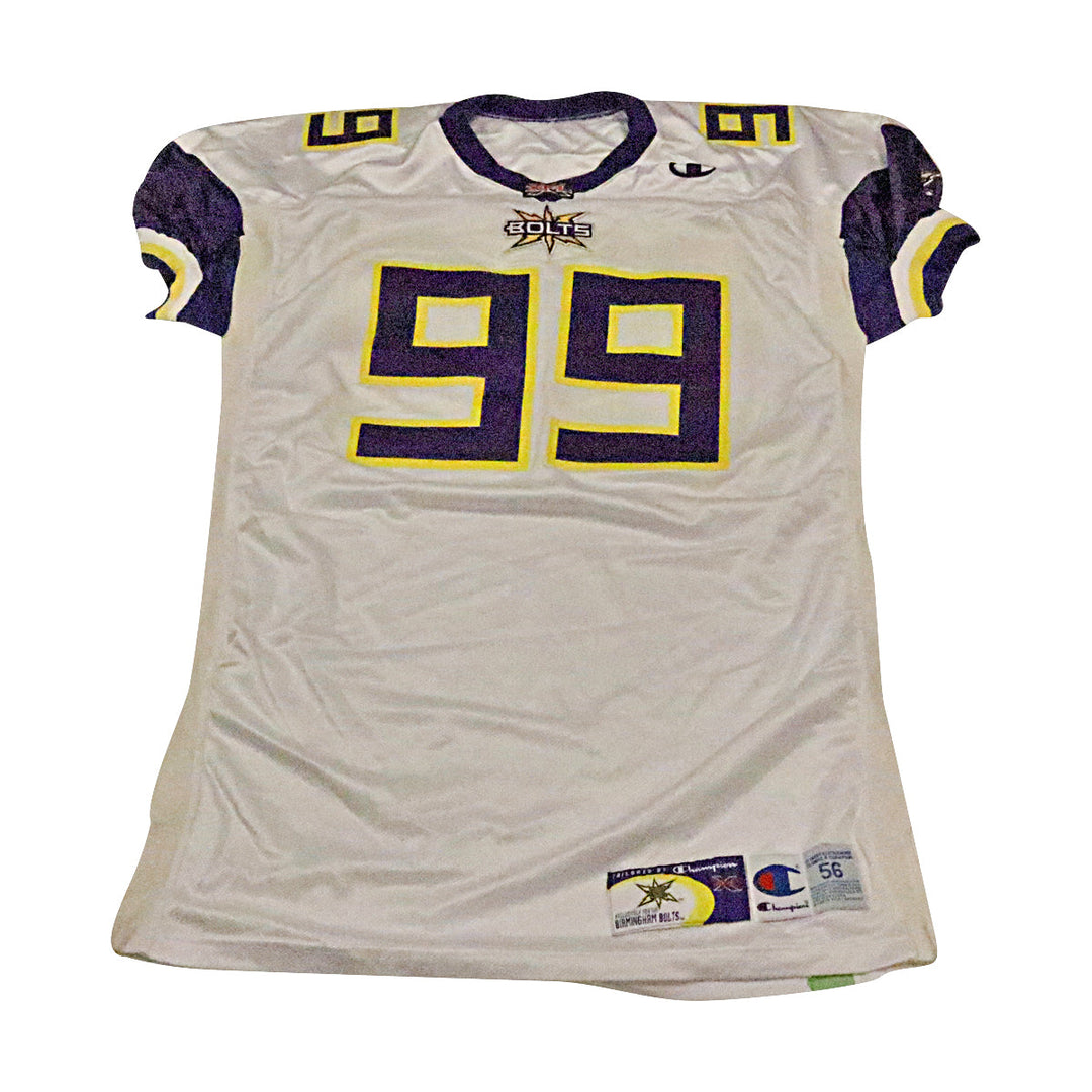 Eric Kerley Birmingham Thunderbolts 2001 Game Used Away Jersey Size 56 +2 