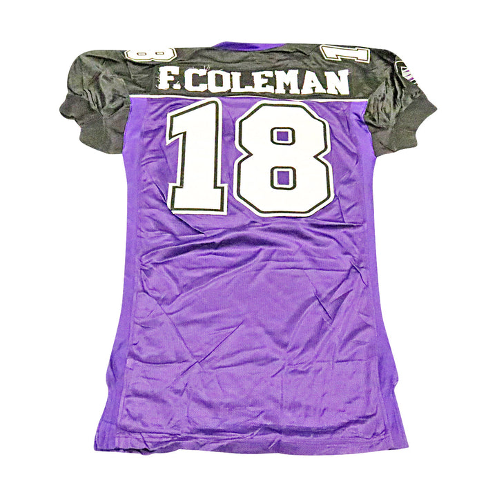 Fred Coleman Chicago Enforcers 2001 Game Used Home Jersey Size 46 +2