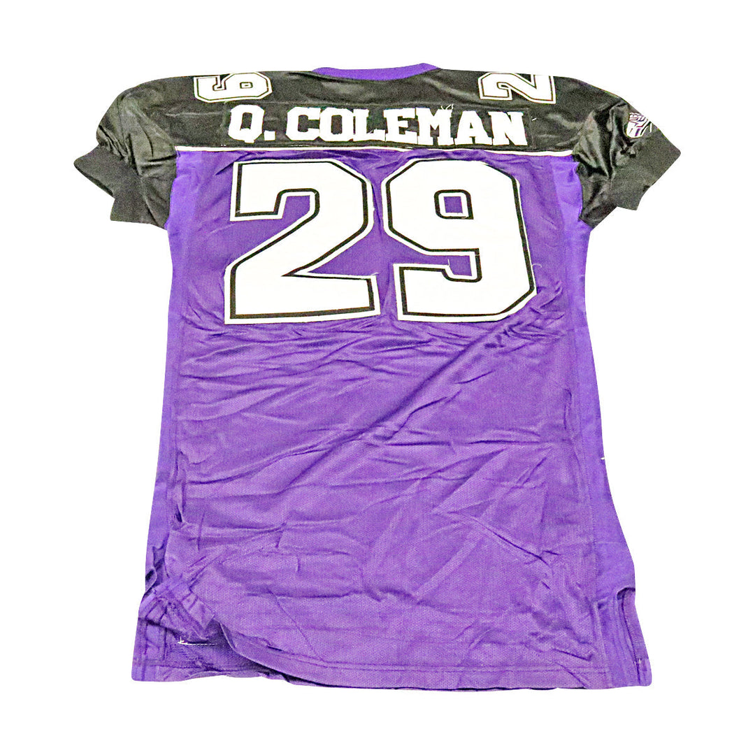 Quincey Coleman Chicago Enforcers 2001 Game Used Home Jersey Size 50 +2
