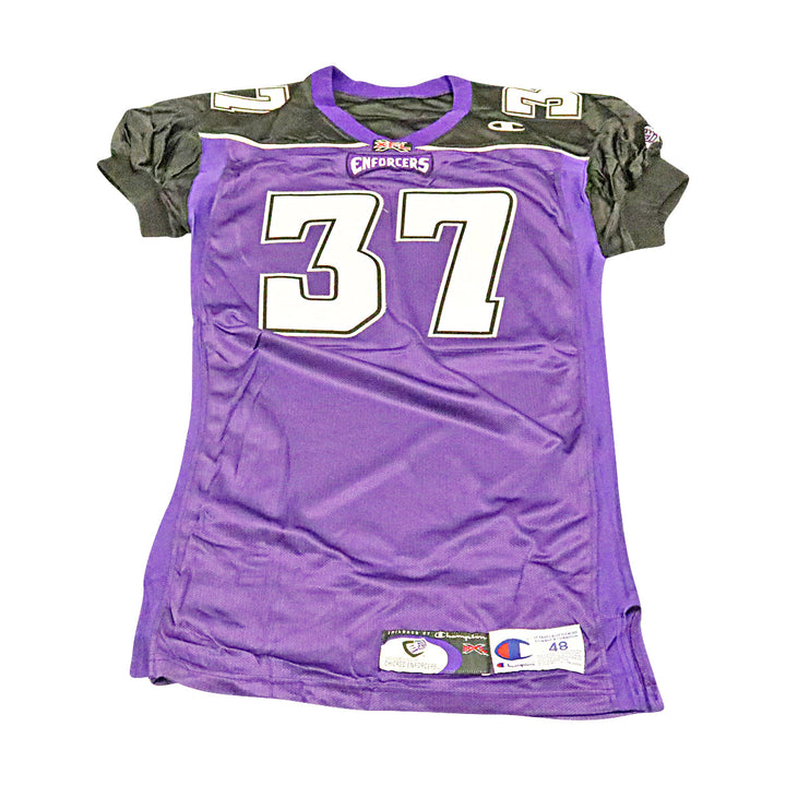 Donald McCall Chicago Enforcers 2001 Game Used Home Jersey Size 48 +2