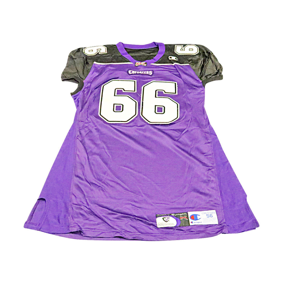 Rob Murphy Chicago Enforcers 2001 Game Used Home Jersey Size 56 +2 Linemen Cut