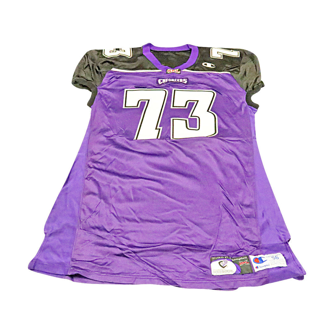 Ike Davis XFL Chicago Enforcers 2001 Game Used Home Jersey Size 56 +2 Linemen Cut