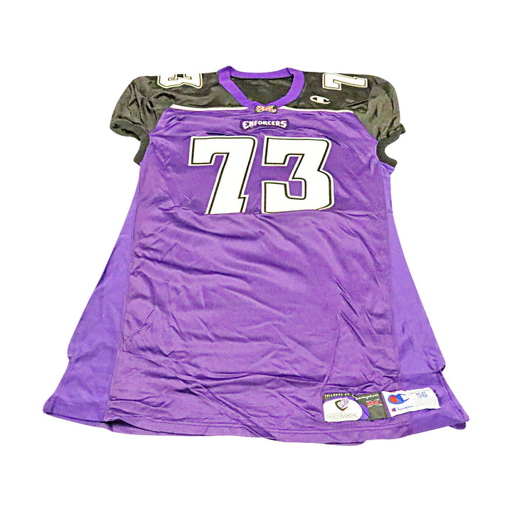 Ike Davis XFL Chicago Enforcers 2001 Game Used Home Jersey Size 56 +2 Linemen Cut
