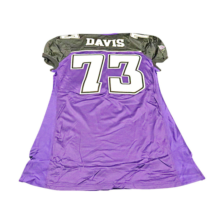 Ike Davis XFL Chicago Enforcers 2001 Game Used Home Jersey Size 56 +2 Linemen Cut