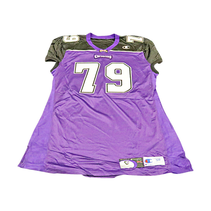 Bryan LaBelle Chicago Enforcers 2001 Game Used Home Jersey Size 58 +2 Linemen Cut