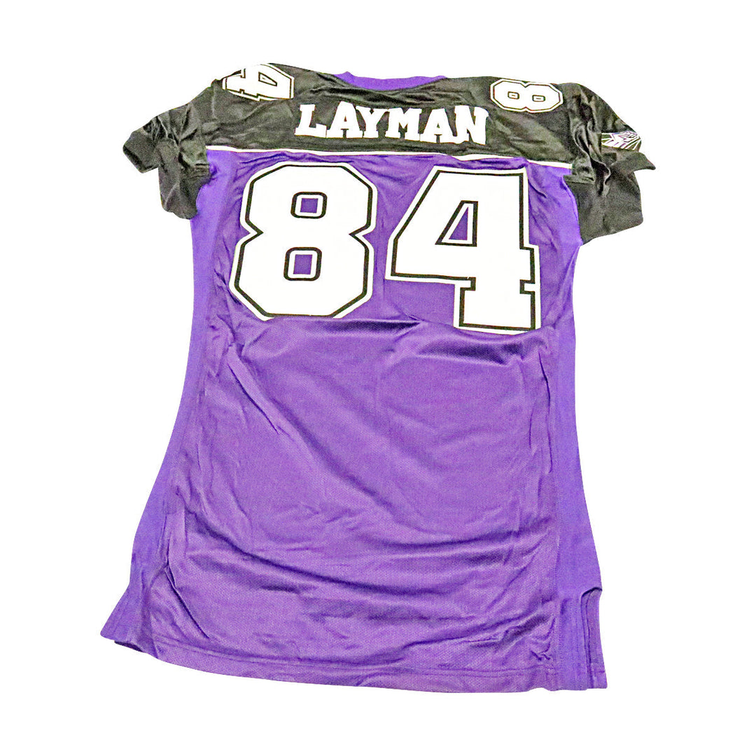 Kent Layman Chicago Enforcers 2001 Game Used Home Jersey Size 48 +2