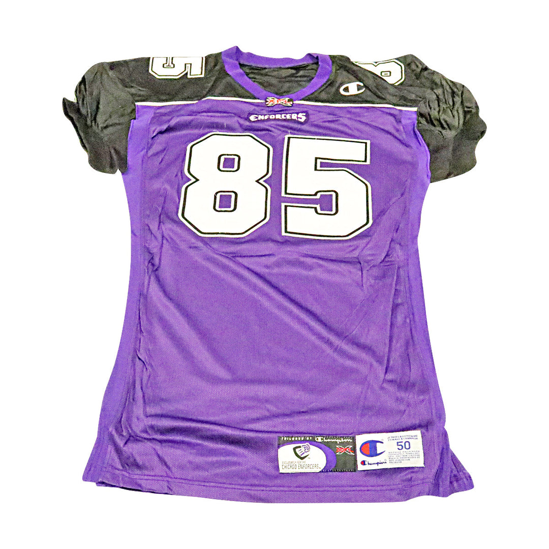 Willy Tate Chicago Enforcers 2001 Game Used Home Jersey Size 50 +2