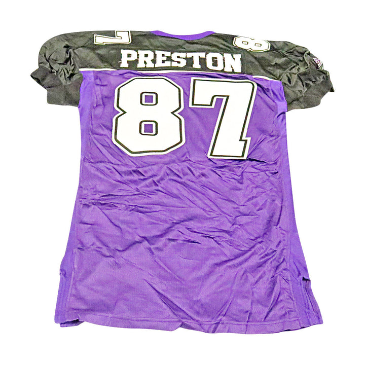 Roell Preston Chicago Enforcers 2001 Game Used Home Jersey Size 52 +2